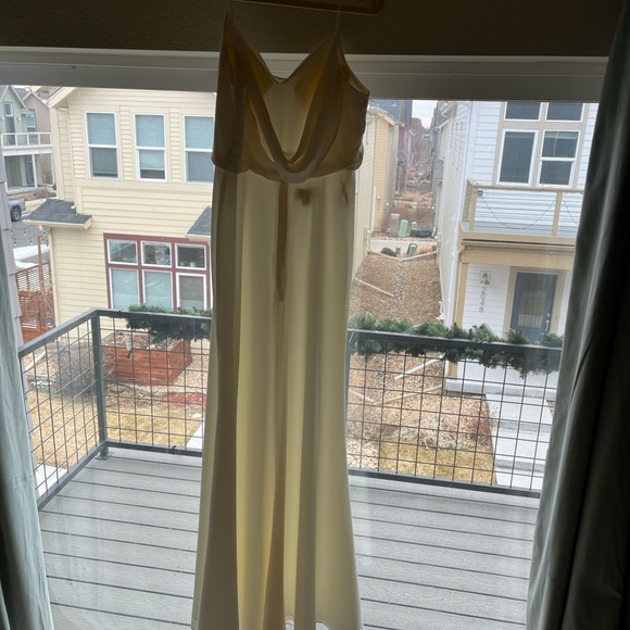 Jenny Yoo Capri style bridesmaid dress, ivory, size 10 - Picture 5 of 6